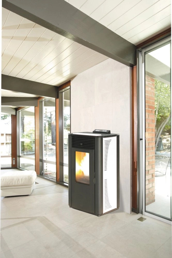 1pz stufa pellet 14 kw king 14 idro bianco cod:ferx.17370