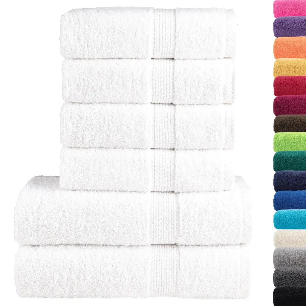 Set ASciugamani SOLUND 6 pz | Teli per bagno Bianchi 600 gsm