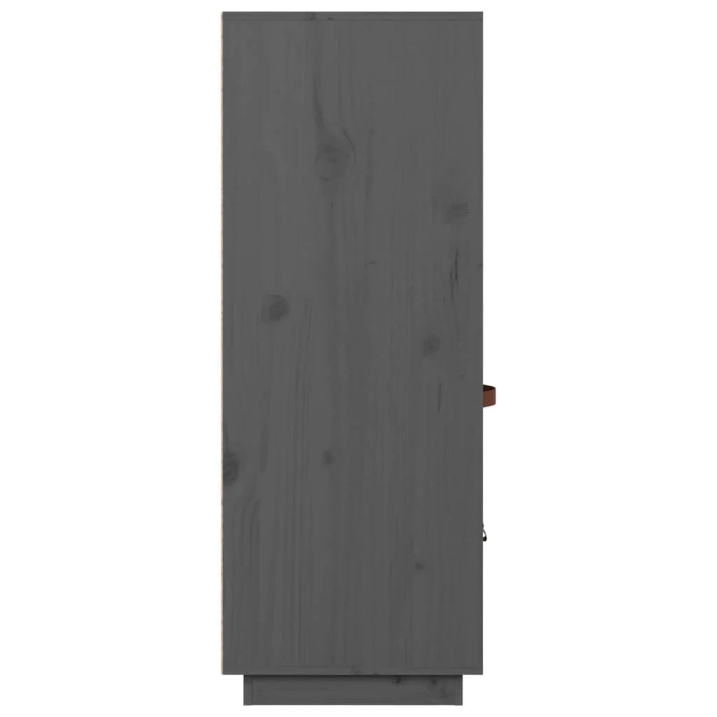 Buffet credenza cassettiera armadio mobile contenitore organizer cucina soggiorno salotto alto 67 x 40 x 108,5 cm legno di pino massiccio grigio 02_0034229
