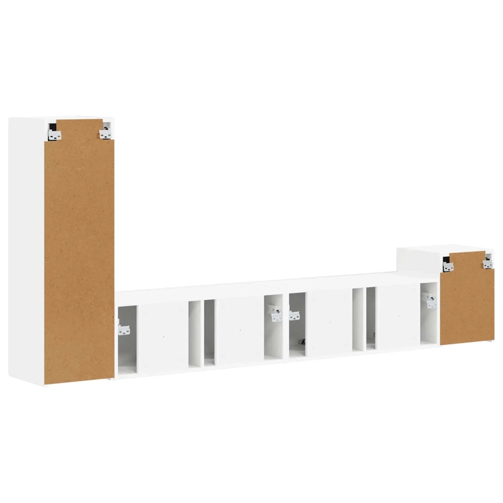 Set mobile TV Montaggio a parete 3 pcs Bianco Legno multistrato 3409015