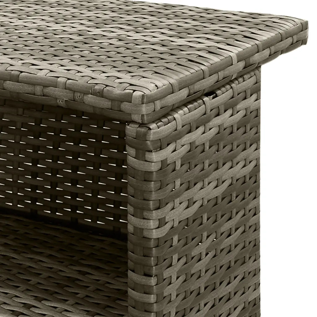 Set Bar da Giardino 5 pz con Cuscini in Polyrattan Grigio 3261489