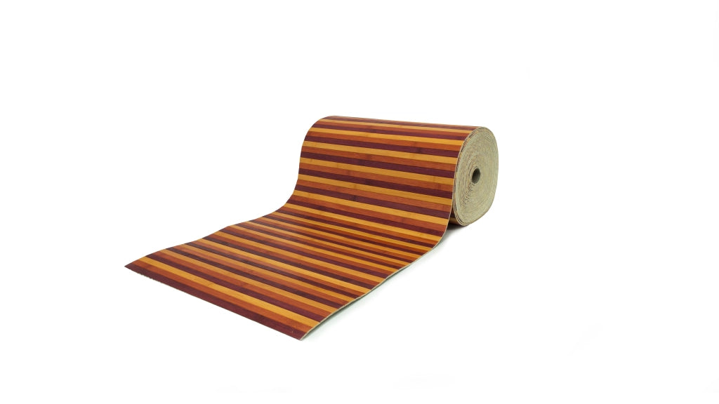 Tappeto Bamboo Passatoia Antiscivolo Degradè Colore Rosso - 50x50 - Rosso