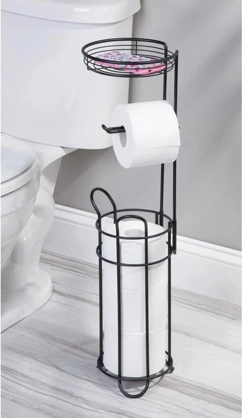Supporto per Water Closet - standard - libero/ con cassetta di stoccaggio - nero scuro