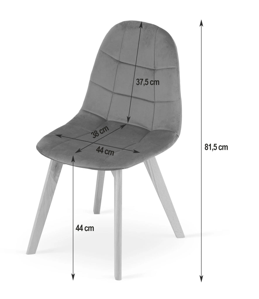 Valora NUUC CHAIR Sedie ergonomiche in velluto nero per soggiorno x2