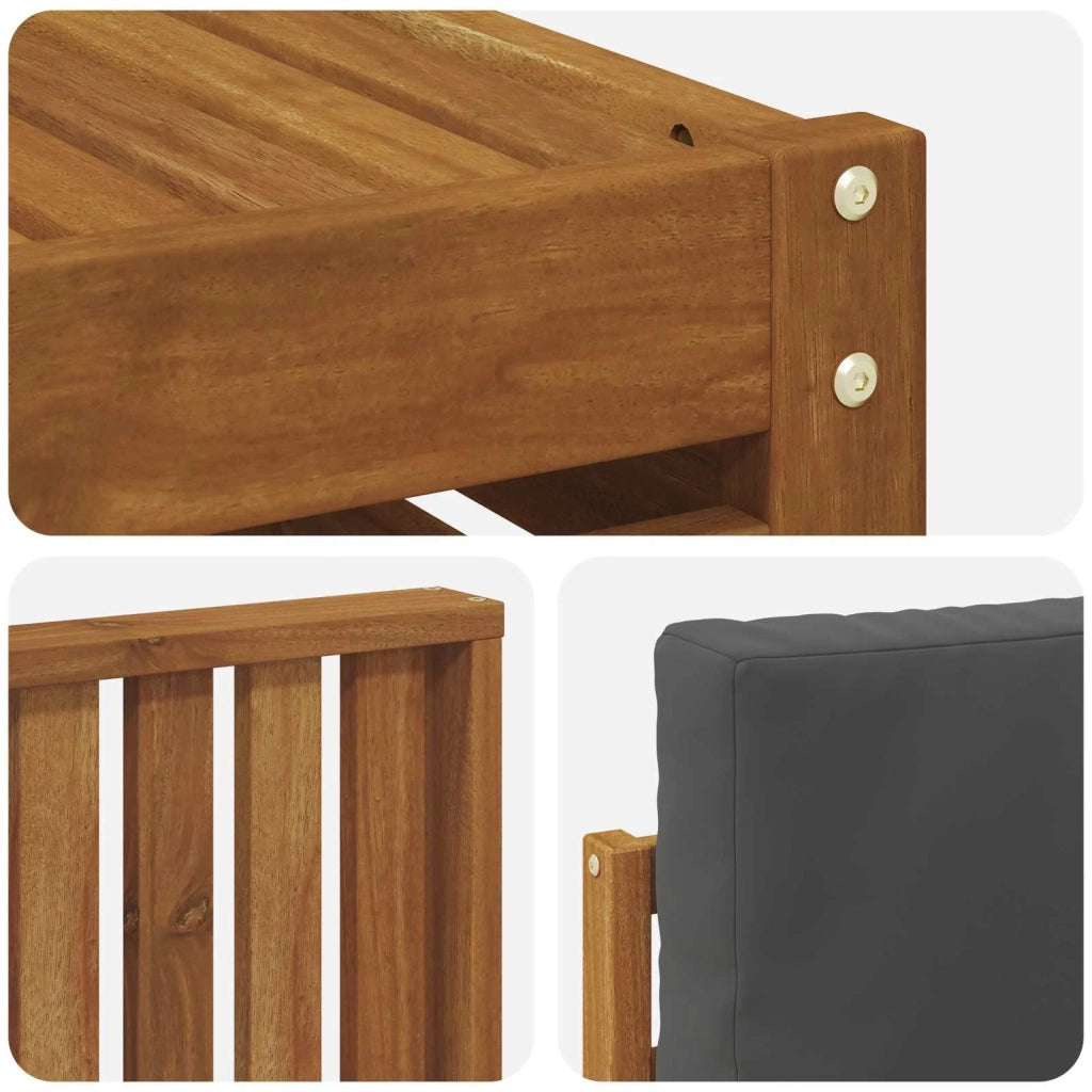 Set di divani da esterno con cuscino 8 pcs Naturale e Antracite
