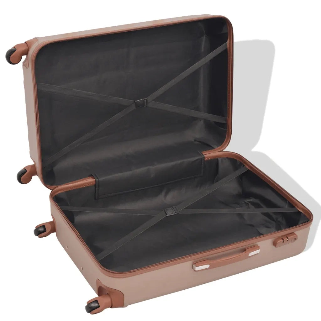 4 pz. Set di Trolley Rigidi Color Champagne CFW1529675