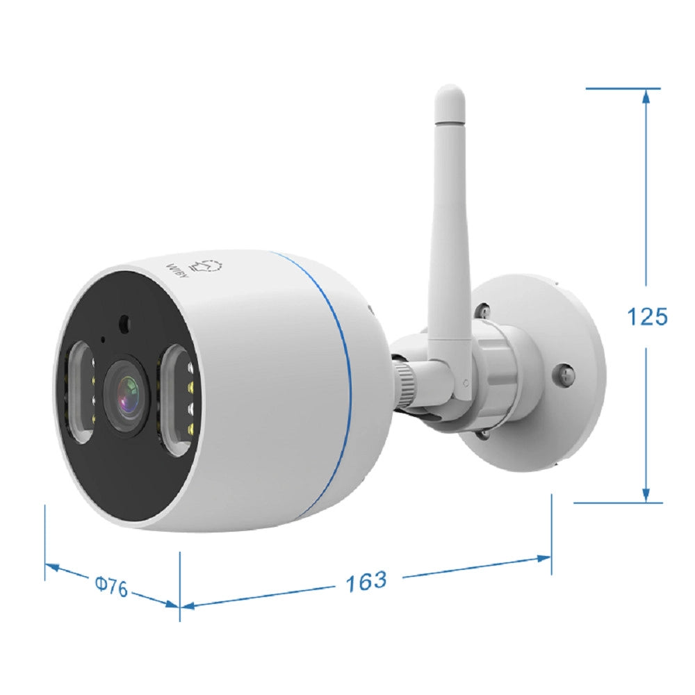 Trade Shop - Kit Di 6 Telecamere Di Videosorveglianza Ip Wifi 1080p Ip66 Con Nvr Tv-6125he 8+6 -