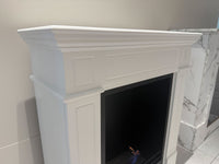 Camino a Vapore da Pavimento Leonardo 81x30x86 cm in MDF Bianco Laccato