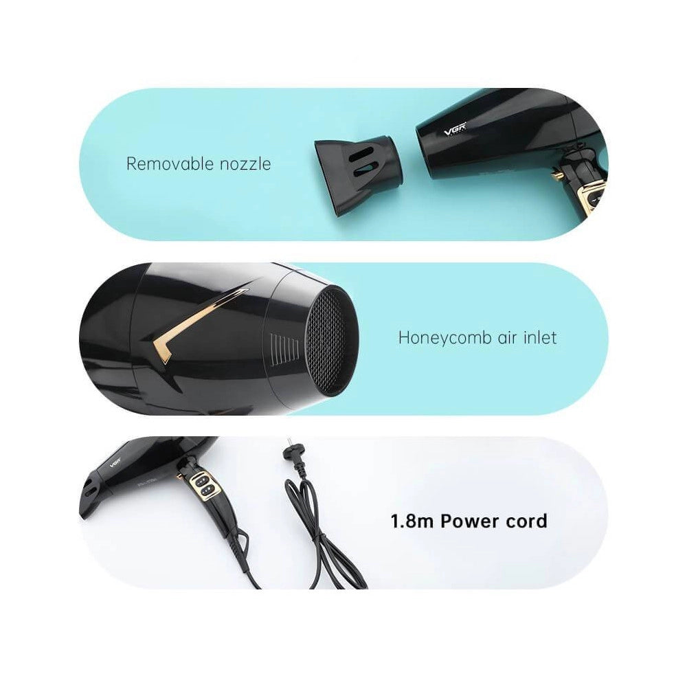 Trade Shop - Asciugacapelli Phon Professional 2200w Asciuga Capelli Doppia Funzione Velocità -