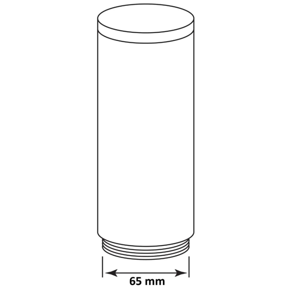 Paralume giardino bianco tubo 7,5 cm anello grigio