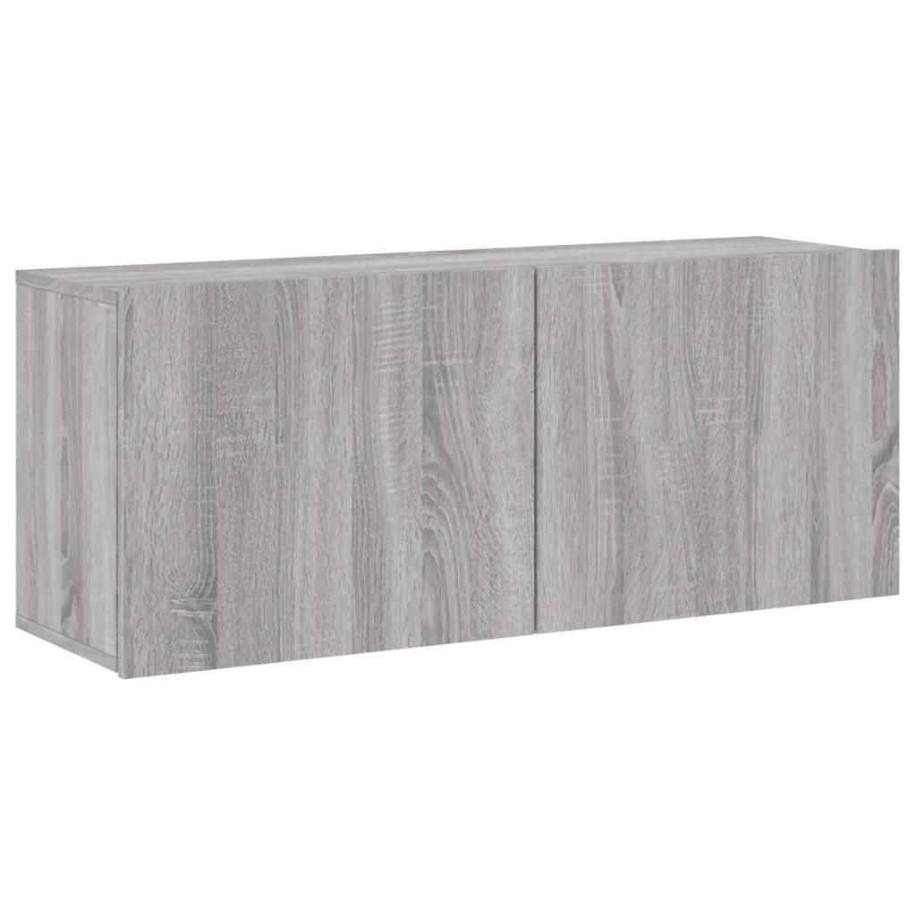 vidaXL Mobili TV a Muro 5pz Grigio Sonoma in Legno Multistrato