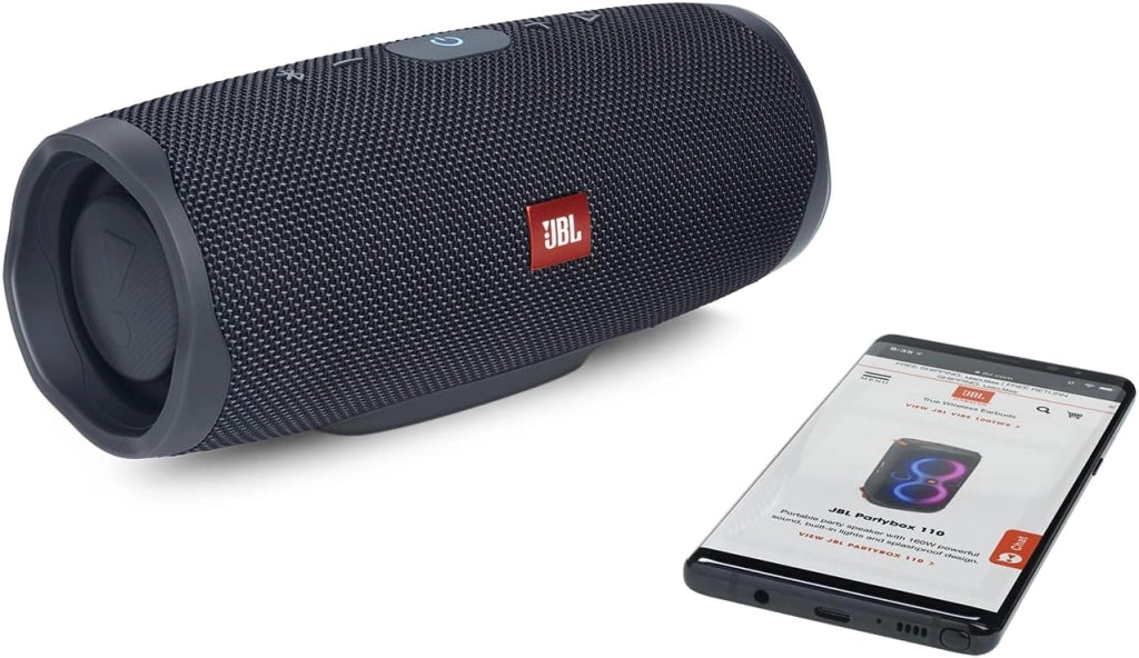 Charge Essential 2 Speaker Bluetooth Portatile, Cassa Altoparlante Wireless Waterproof IPX7, USB, Power Bank integrato, fino a 20h di Autonomia, Nero