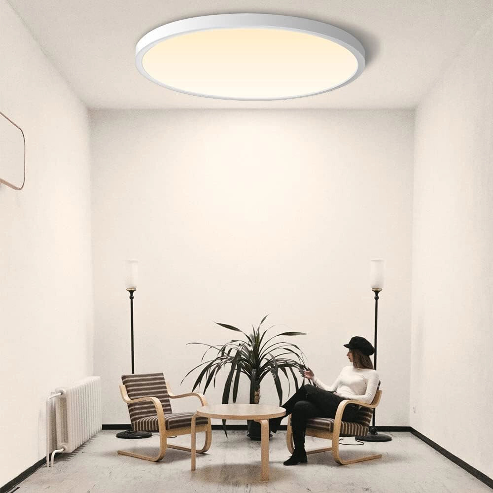 Trade Shop - Applique Da Muro Parete Led Rotondo 32 W Ip44 3 Temperature Di Luce Es-pn380-3c -