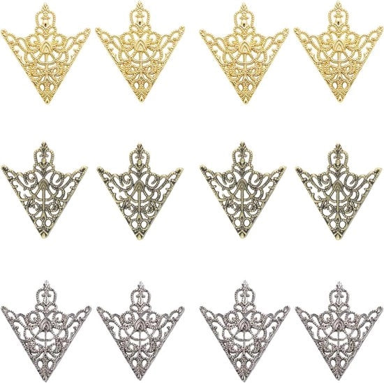 Set di 12 clip per maglione a forma di triangolo - Stile retro - Accessori per abiti da donna e ragazza