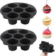 Set di muffin di silicone da 2 - Muffinere da profondità - Antiscorrosione - Muffinere profonde - Resistente al calore - Sicuro per l'alimentazione
