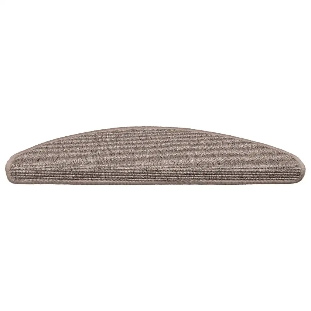 Tappetini per scale 15 pz 65x21x4 cm Beige scuro Semicircolari Grandi 326902