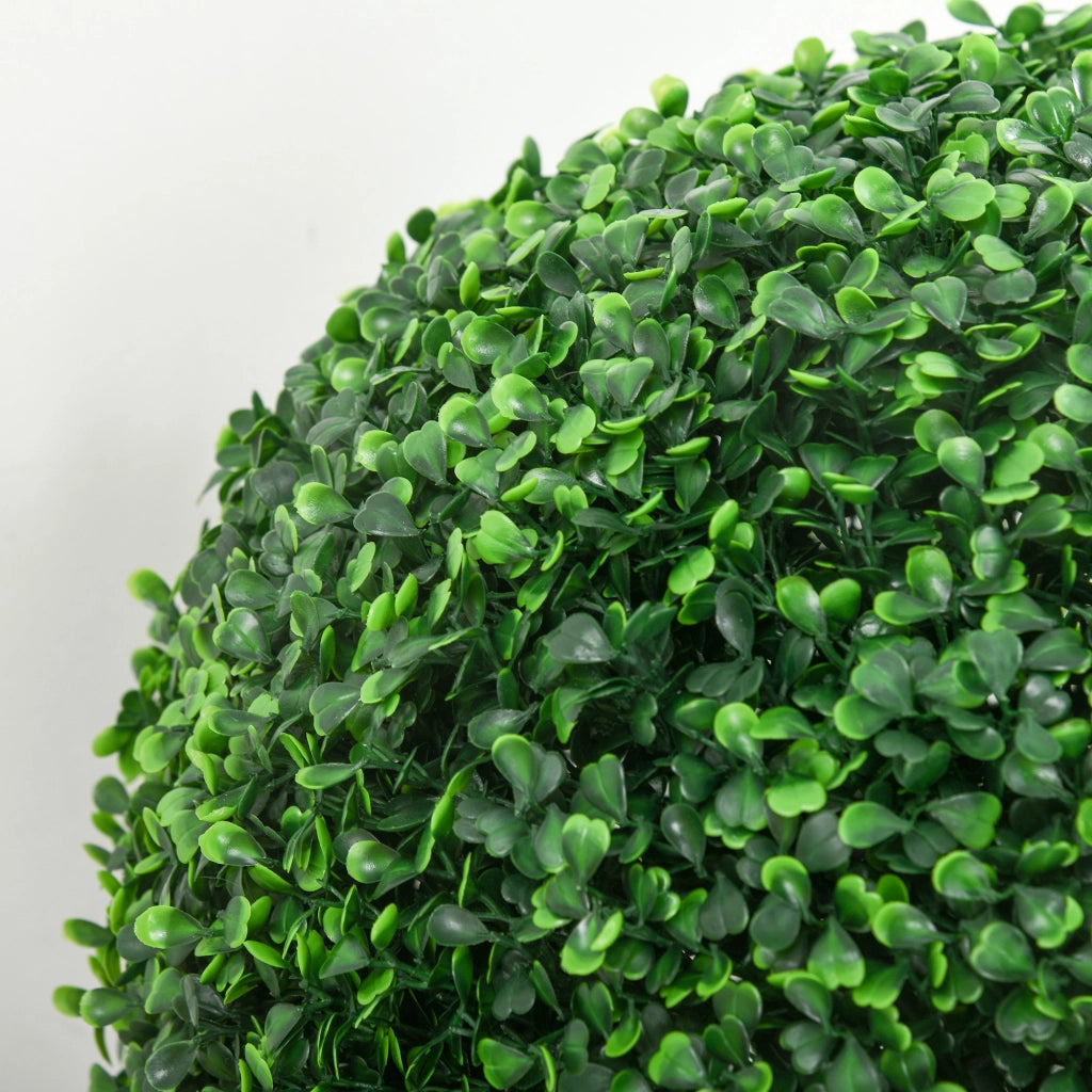Sfere di bosso artificiali 2 pezzi in plastica verde Ø 40 cm per interni ed esterni