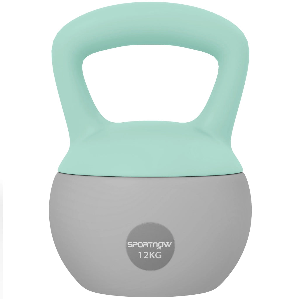 Kettlebell 12 kg Pesa Rusa ¨C Zephmum ¨C Verde Grigio Metallo 21x21x30 cm