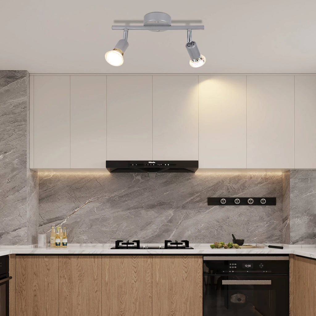 ZMH Faretto da soffitto GU10 a 2 fiamme Lampada da soffitto moderna per corridoio Lampadina inclusa