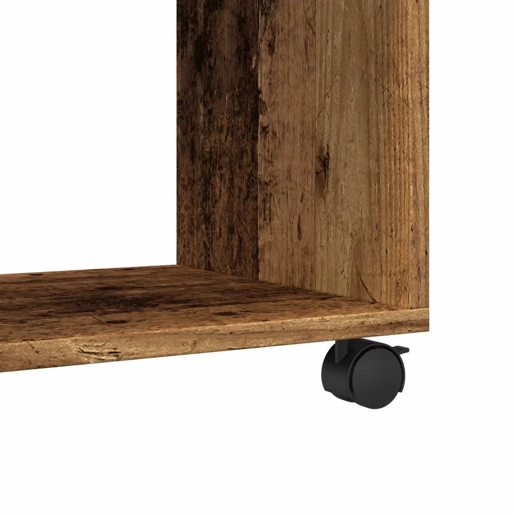 Mobiletto con Ruote Legno Antico 72x33x42,5 cm in Truciolato CFW5550022