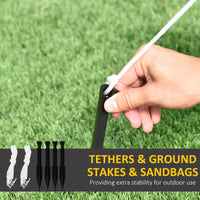 Babbo Natale Gonfiabile 77x68x184 cm con Regalo e 3 Luci LED