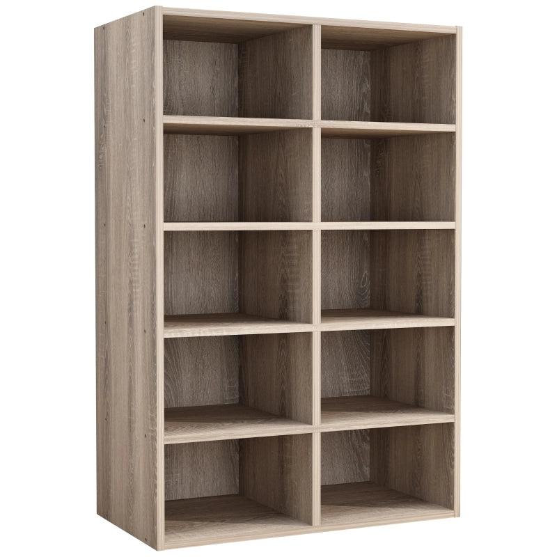 Legno Strong Scarpiera H84 L55 P30 cm Mobile Porta Scarpe Salvaspazio a Ripiani Stabile e Robusto Colore Noce