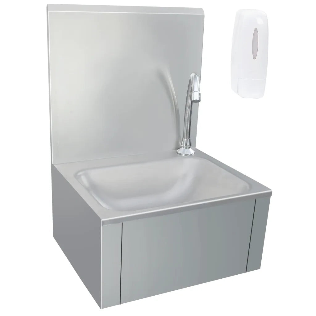 Lavandino con Rubinetto e Dispenser Sapone in Acciaio Inox CFW1755985