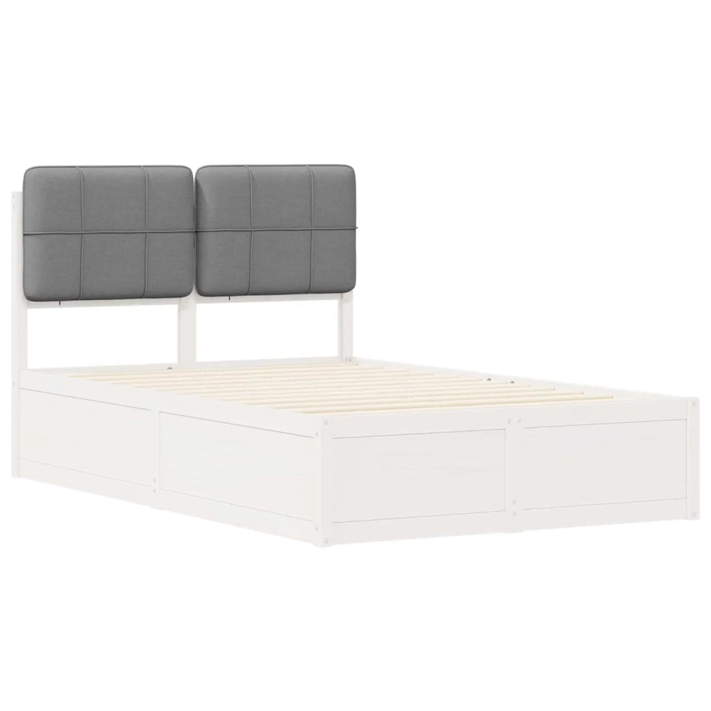 Letto con Testiera Rivestita Grigio chiaro 120 x 200 cm 3405541