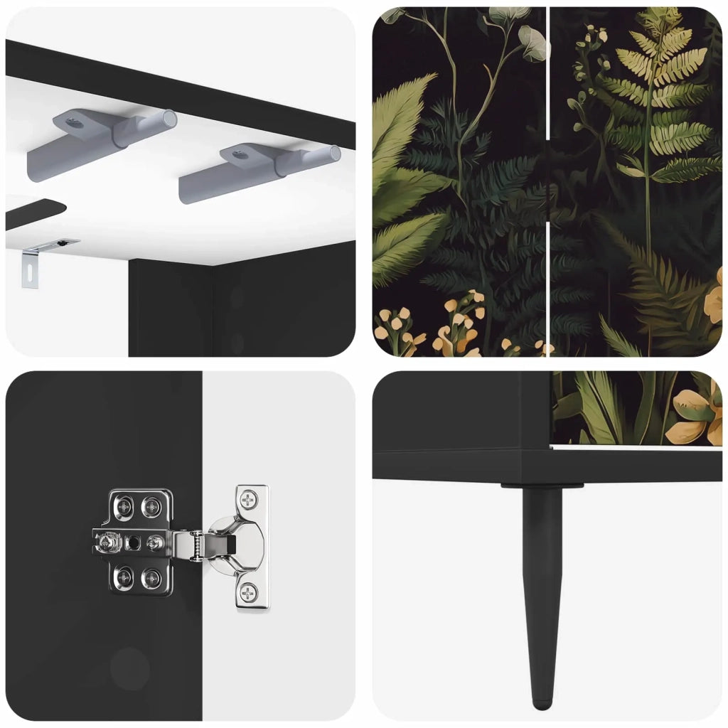 Mobile da Bagno RHENEN Rovere Nero 60 x 40 x 61 cm 8007409