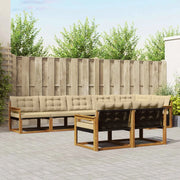 Set di divani da esterno con cuscino 8 pcs Naturale e Beige 3369572