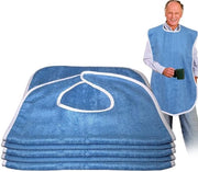Set di protezioni per abbigliamento in cotone per adulti | 5 pacchetto di protezioni per abbigliamento per uomini e donne | Protezioni per abbigliamento in cotone per uso in sala da pranzo | Protezioni per abbigliamento in cotone riciclabili per anziani