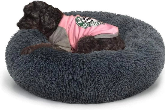Donut per Cani e Gatti, Base Antiscivolo, Materiale Sovraccoperta Zitto, Calmo, Lussuoso, Letto per Animali per Gatti e Piccoli a Mediali Cani (L-60 cm)