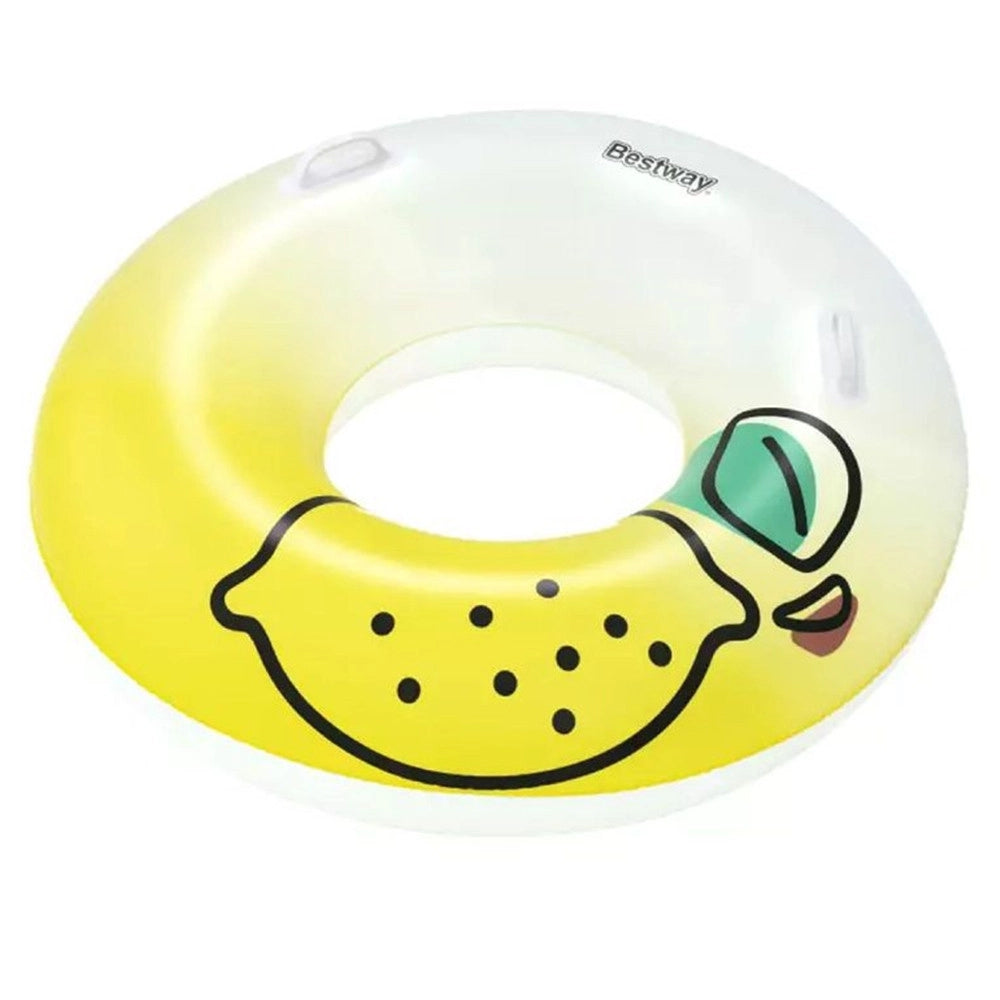 Trade Shop - Salvagente Gonfiabile Galleggiante Grafica Limone Fresh Squeeze Lemon Con Maniglie 36448 -