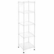 Mensola da bagno VALORA - Acciaio nero con 5 ripiani LGR023W01