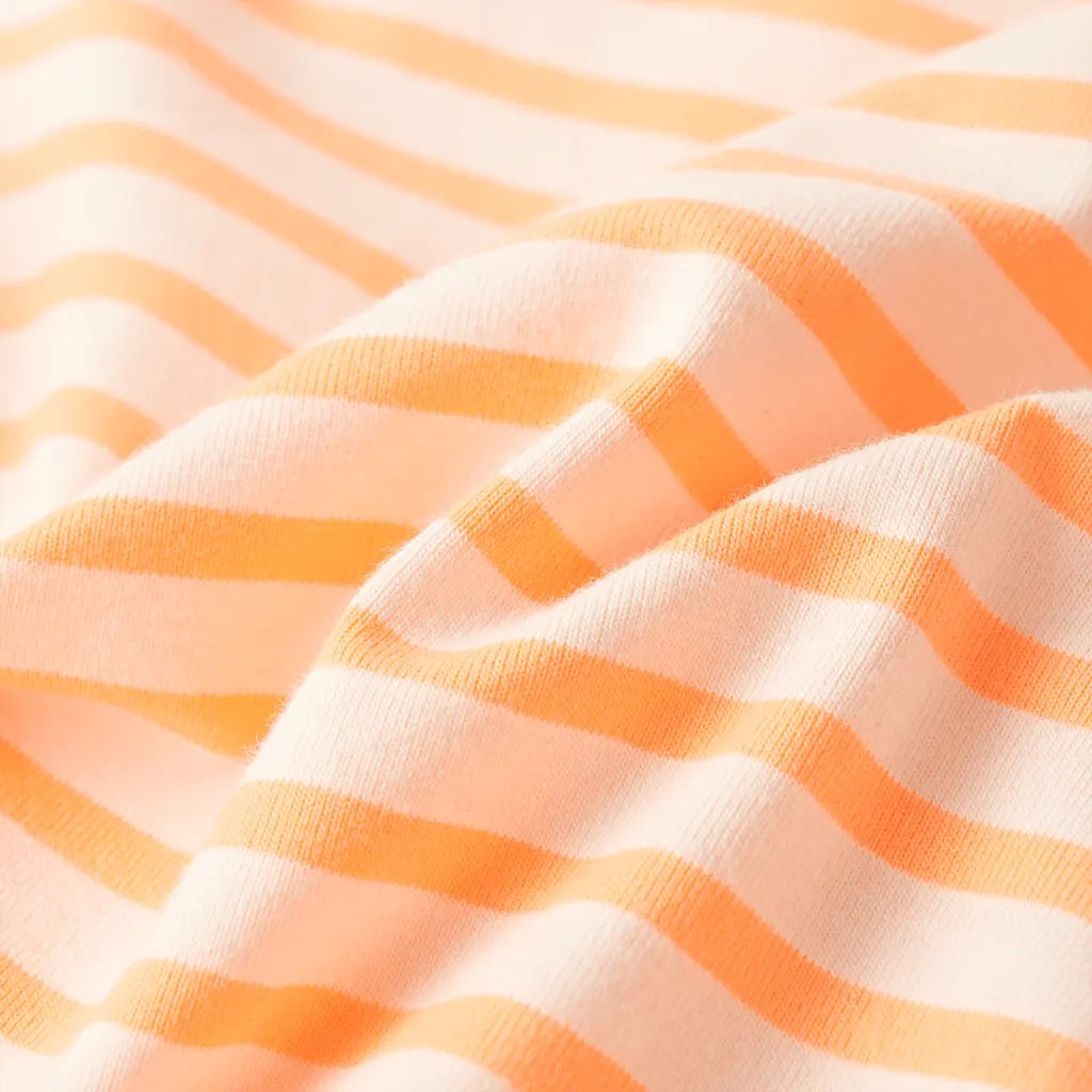 Gonna Dritta da Bambina a Righe Arancione Fluorescente 128 CFW7954272