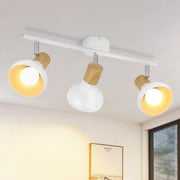 ZMH Faretto da soffitto LED neri E14 plafoniera orientabile 3 fiamme in metallo