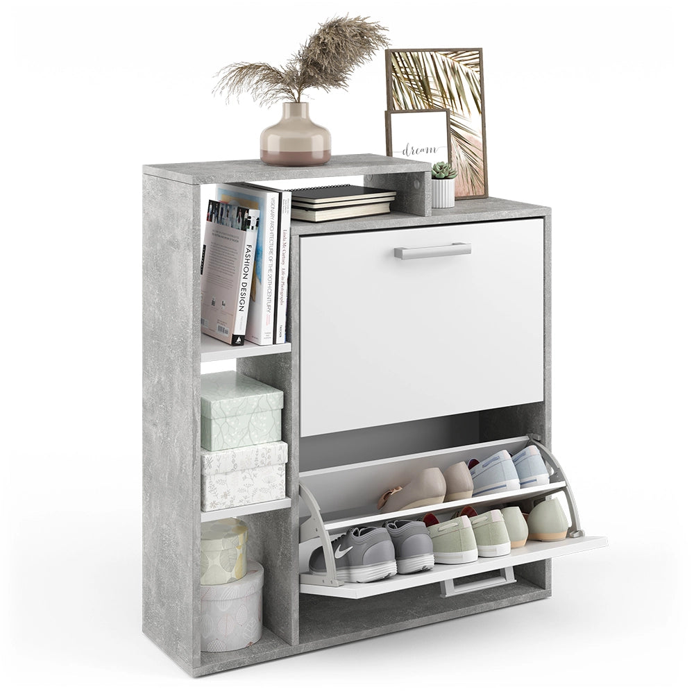 Vicco Scarpiera da ingresso Calcestruzzo 24.5 x 90 cm