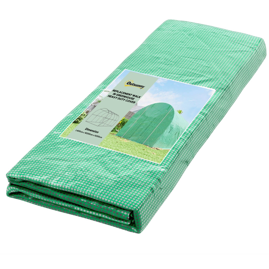 Serra da giardino ¨C zephmum ¨C verde 4x2m con porta e 8 finestre