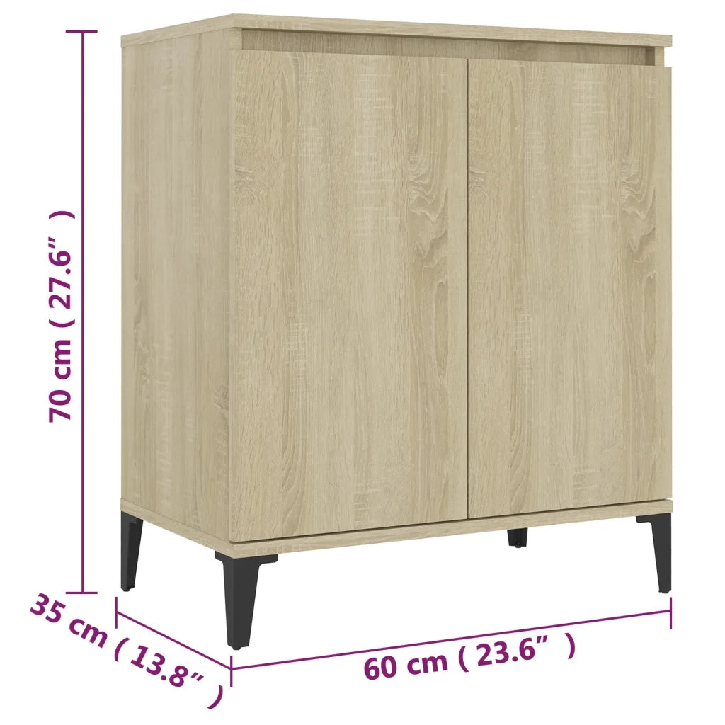 Credenza Rovere Sonoma 60x35x70 cm in Legno Multistrato