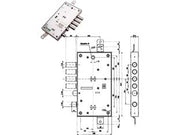SERRATURA TRIPLICE APPLICARE MULTIF. SCROCCO D/MAPPA BLINDATE 54595  mm.63 DX (54595D)    MOTTURA