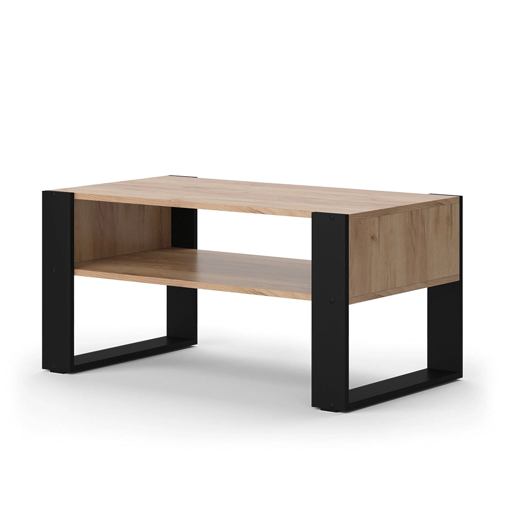 Vicco Tavolino da salotto Quercia dorata 92 x 52,4 cm con ripiano