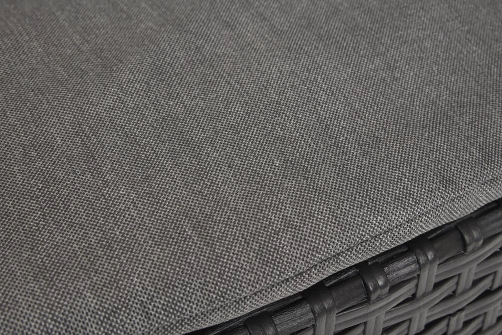 Salottino da esterno Armin, Set da giardino con cuscini, Salottino  effetto rattan, 100% Made in Italy, Antracite
