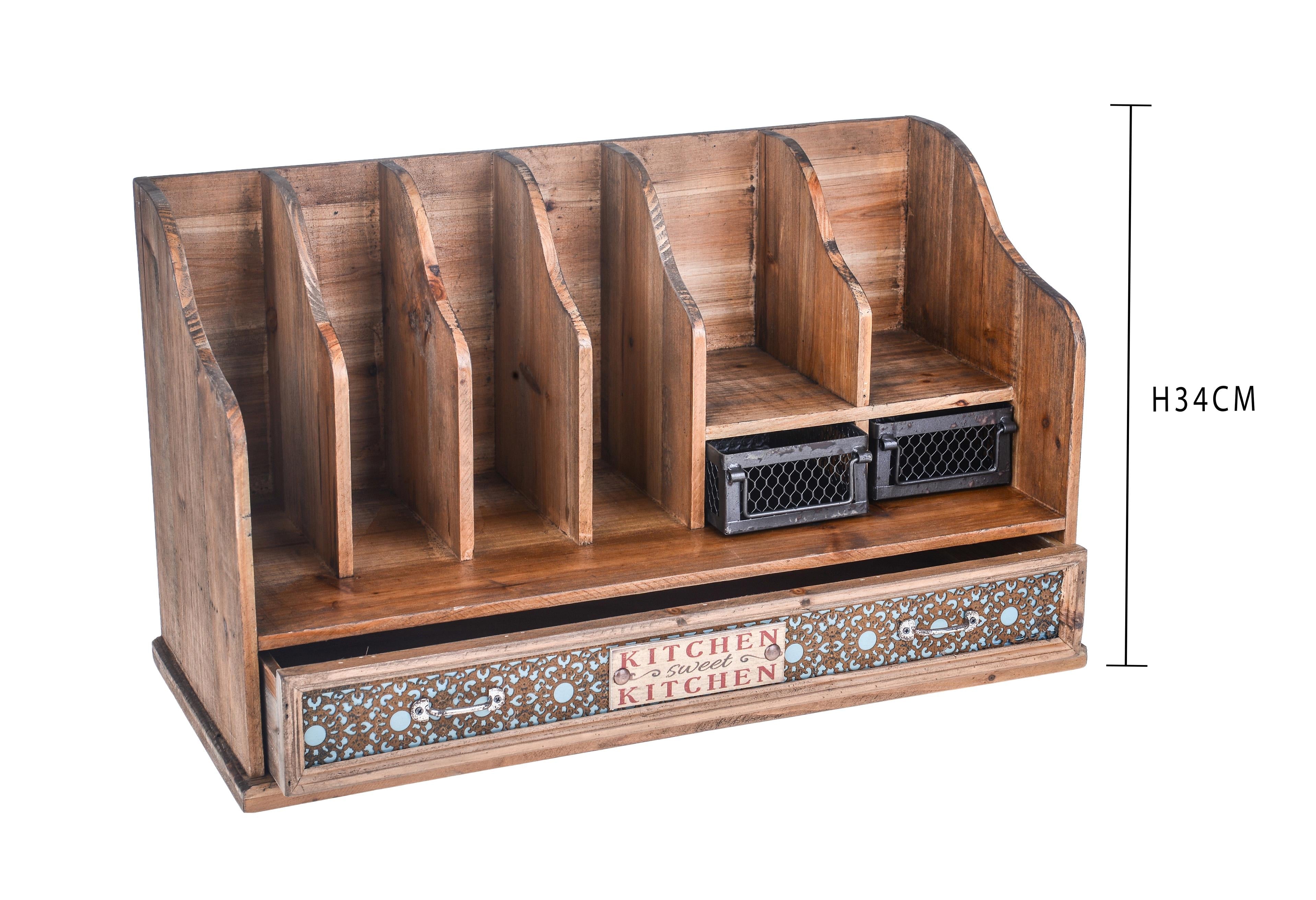 Portadocumenti Vintage con Cassetti Larghezza 58 cm