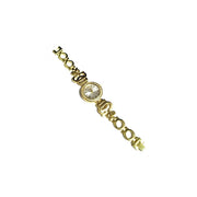 Trade Shop - Orologio Da Polso Per Donna Con Quadrante A Strass Taglio Swaroski Silver Oro -