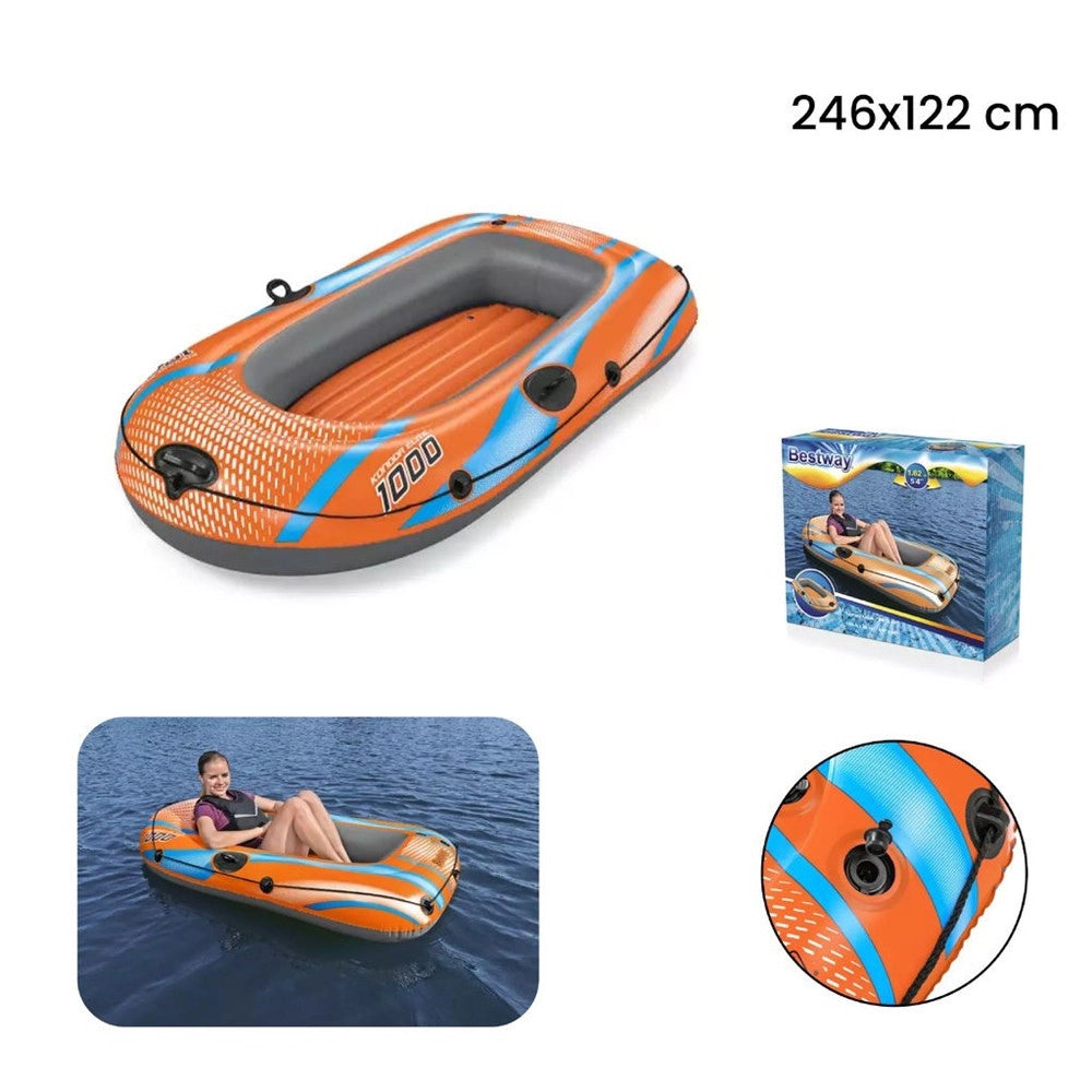 Trade Shop - Canotto Gonfiabile Kondor 3000 Elite Con Remi Gommone X3 246x122 Cm Fiume 61143 -