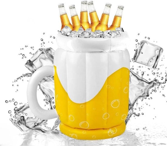 Portatile Refrigerante 45x32cm - Contenitore per Bevande Piscina - Refrigerante Galleggiante Birra - Capacità per Fiaschi - Ideale per Feste - Mantiene le Bevande Freddo