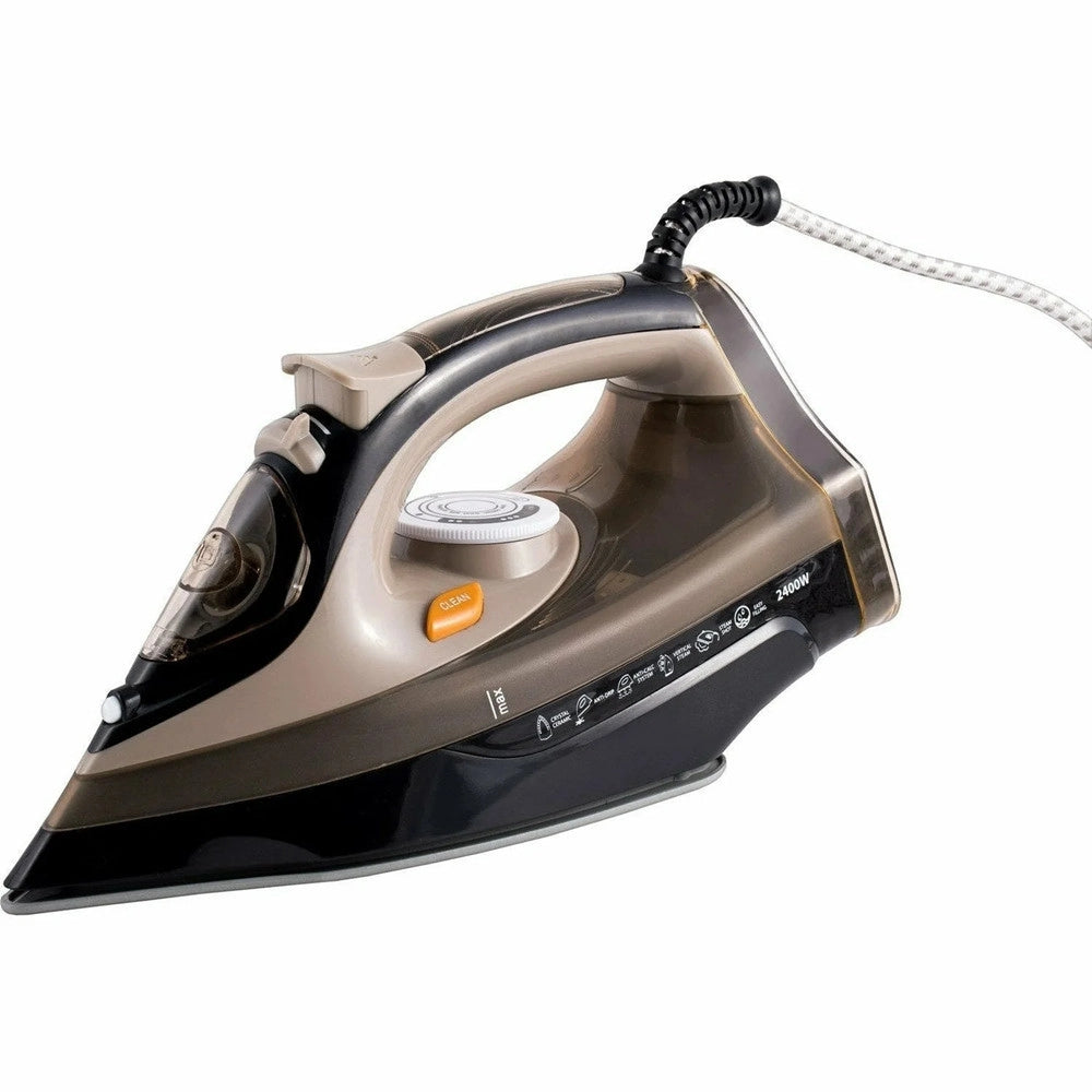 Trade Shop - Ferro Da Stiro A Vapore Con Piastra In Ceramica 2400w 380 Ml Funzione Spray Autopulente -