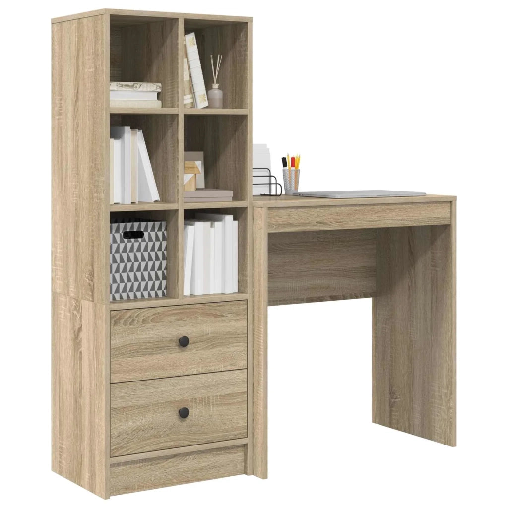 Scrivania con cassetto con lo scaffale 2 pcs Rovere Sonoma 3337307