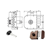 Serratura Sic.Semplice Dx Pompa 30611 Mottura