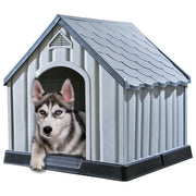 Cuccia per Cani Grigia 92x87x91 cm in Plastica 337894